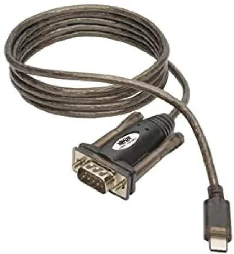Vista 5 de Tripp Lite Cable adaptador serie USB a DB9/RS 232 FTDI, retención COM M/M 6 pies (U209-006-2)