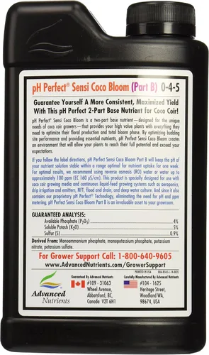 Vista 2 de Advanced Nutrients pH Perfect Sensi Coco Bloom Part B Nutrientes para plantas, 1 L