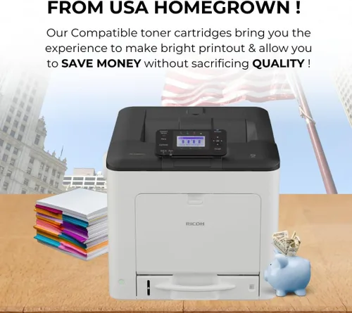 Vista 5 de Toner Pros Cartucho de tóner de repuesto, compatible con impresoras Ricoh SP C360 C361 C360DNw C360SFNw, paquete de 4