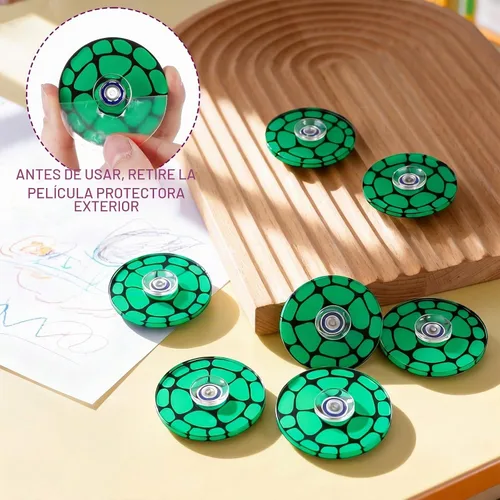 Vista 7 de Sotiff 24 piezas de tortuga verde Fidget Spinners a granel, mini juguetes