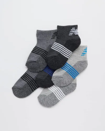 Vista 2 de New Balance Calcetines de bebé para niños, paquete de 12 calcetines de corte de cuarto (bebéniño)