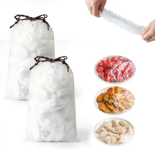 Vista 10 de Cubiertas elásticas desechables para alimentos para tazones reutilizables