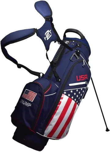 Vista 6 de Hot-Z Golf USA Flag Stand Bag Negro /Gris