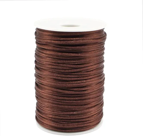 Vista 7 de Cordón de nailon negro de satén de 0.039 in x 109 yardas, cordón de seda satinada para pulseras, collares, fabricación de joyas, nudos chinos
