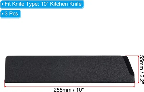 Vista 2 de PATIKIL Fundas de plástico ABS para cuchillo de cocina de 10 pulgadas, paquete de 3 cuchillos, protector de filos, protector de cuchilla, funda