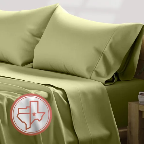 Vista 48 de TEXAS LINEN CO. Juego de 2 sábanas de algodón egipcio tamaño individual, colección Texan Talkin' de lujo, serie 600, sábanas de algodón egipcio