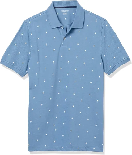 Vista 35 de Amazon Essentials Camiseta polo para hombre de manga corta y ajuste ajustado de algodón piqué Naranja Albaricoque