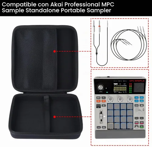 Vista 3 de Lebakort Estuche rígido compatible con muestras Akai Professional MPC Negro