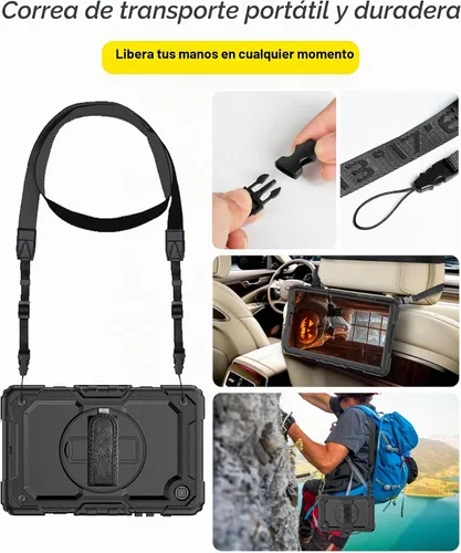 Vista 4 de Funda para tablet Samsung Galaxy Tab A7 Lite de 8,7 pulgadas 2021 Negro