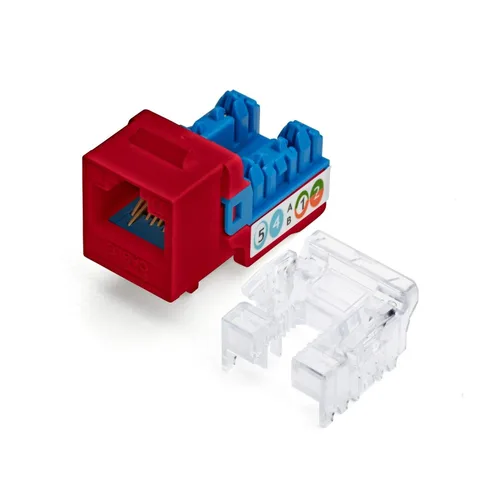 Vista 5 de TRUE CABLE Conector Keystone Cat5e, sin blindaje (UTP), perforado de 90 grados, PoE++ (4PPoE) 100W, certificación UL, verificado ETL, certificado