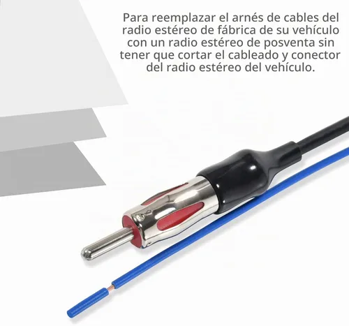 Vista 5 de RED WOLF Arnés de cable estéreo para radio de vehículo con adaptador de conector de antena compatible con Honda Fit 2007-2008 Civic 2006-2011