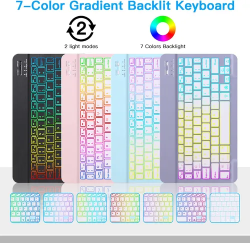 Vista 4 de GOKOCO Keybaord - Funda para iPad 10.2, color blanco
