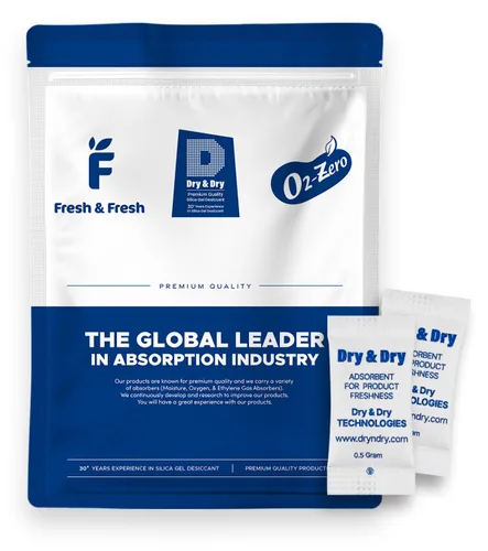 Vista 20 de Dry & Dry 0.02 oz [50 paquetes] Paquetes de gel de sílice seguros para alimentos y farmacéuticos desecantes - Paquetes de gel de sílice Tyvek®