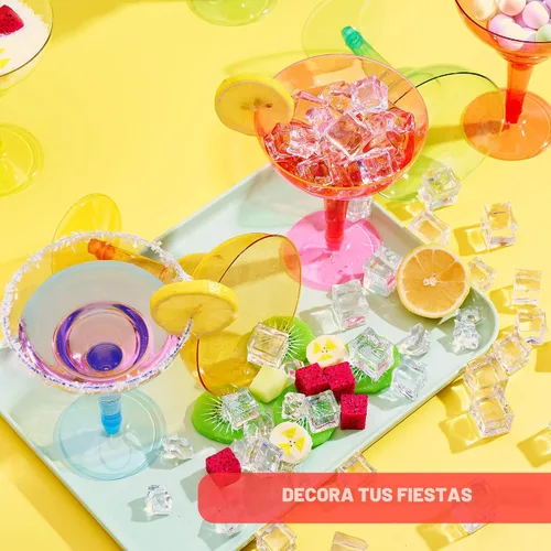 Vista 6 de JOYIN Paquete de 36 vasos de plástico de margarita de 12 onzas, desechables, decoración de fiesta de Cinco de Mayo, para diversión de suministros