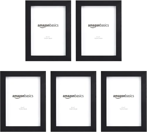 Vista 9 de Amazon Basics Marco rectangular para fotos, 6 x 4 pulgadas, paquete de 5, color negro