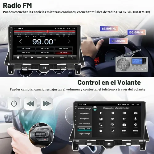 Vista 6 de SIXWIN Android 13 Estéreo del coche para Honda Accord 2008 2009 2010 2011 2012 2013 10.1 pulgadas pantalla táctil 2G+64G CarPlay Android Auto Car