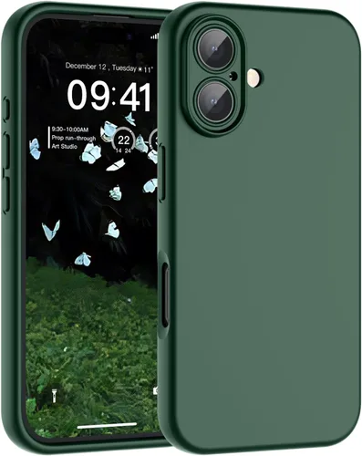 Vista 199 de SUPFINE - Funda diseñada para iPhone 12, silicona líquida premium con [forro de microfibra suave antiarañazos][protección de cámara mejorada], funda