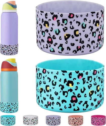 Vista 20 de WK IEASON 2 fundas de silicona para botella de agua Owala, base protectora para botella de agua Owala FreeSip Twist y Flip Flask accesorios