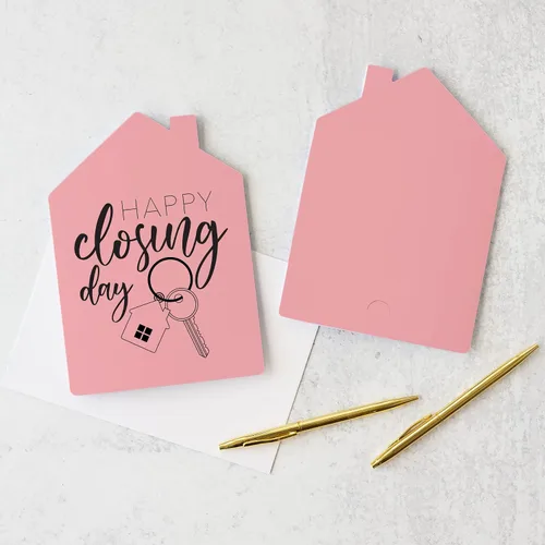 Vista 7 de Set of "Happy Closing Day" Greeting Cards Envelopes Included 4-GC002