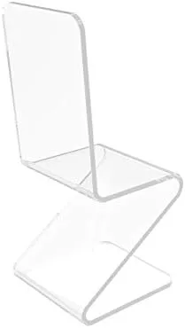Vista 7 de FixtureDisplays® Hermosa silla Lucite Z de plexiglás acrílico 10035-2
