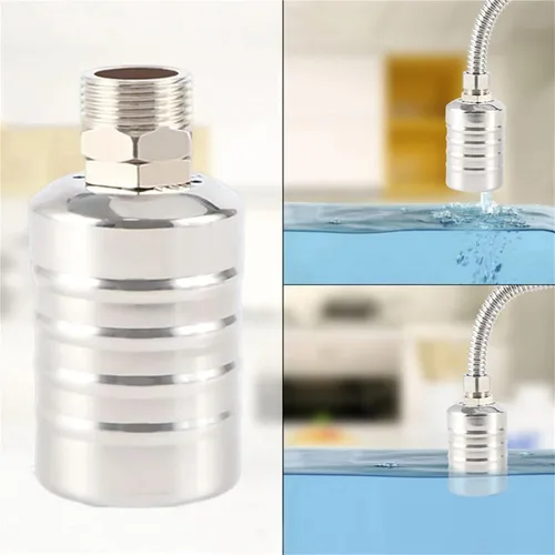 Vista 2 de Stainless Steel Floating Ball Valve Automatic Water Level Control 1/2 3/4 Float Tank Tower Shutoff(1/2",Side Water Inlet)