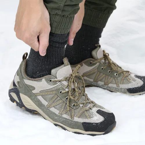Vista 8 de KEECOW 3 pares de calcetines de senderismo de lana merino para hombres y mujeres, calcetines térmicos y cálidos para esquí, senderismo, deportes al