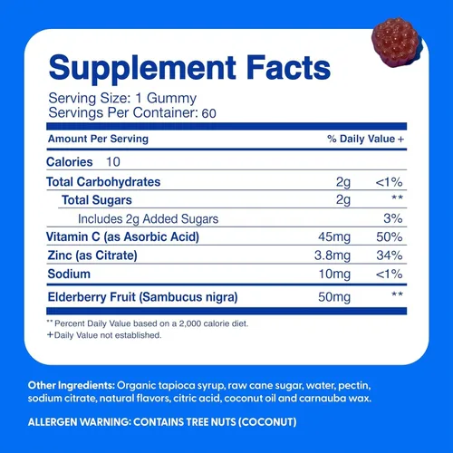 Vista 7 de Feel Great Kids - Gomitas de saúco con zinc y vitamina C Apoyo inmunológico Sambucus Saúco Multivitaminas veganas para niños con sabor a bayas