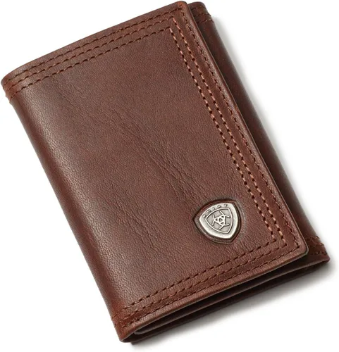 Vista 11 de Ariat Billetera Rowdy Trifold marrón para hombre, Marrón