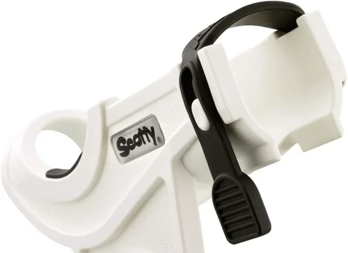 Vista 5 de Scotty #280-WH Baitcaster/Spinning Rod Holder w/#241 Montaje en cubierta lateral (blanco)