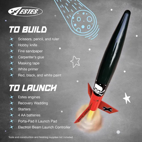 Vista 4 de Estes Rockets 0651 Der Red Max - Kit de cohete de nivel de habilidad 1 Marrón/a, 12 años en adelante con supervisión de adultos para menores de 12
