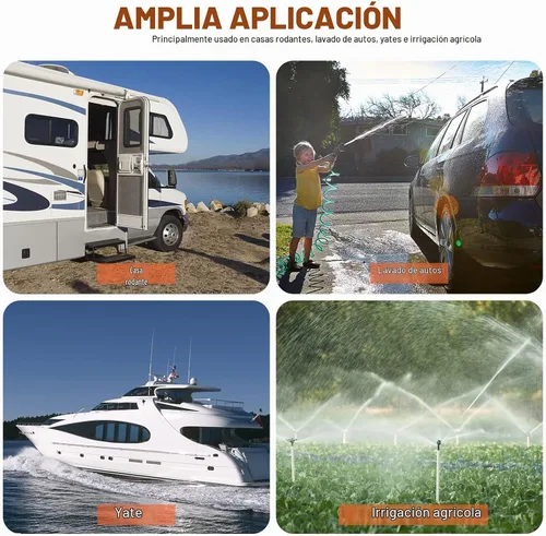 Vista 7 de YOUNGTREE Bomba de diafragma de agua de 12 V CC, 3.5 GPM, 45 PSI, bomba de presión de agua dulce autocebante de 12 voltios con interruptor