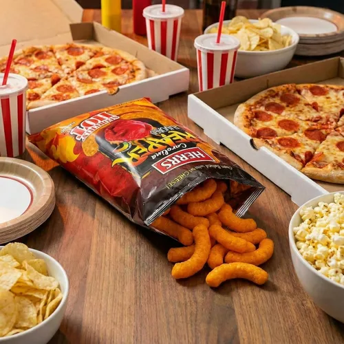 Vista 7 de Herr's Snacks – Snacks picantes sin gluten para adultos y niños – Carolina Reaper Cheese Curls – 6 onzas (paquete de 6)