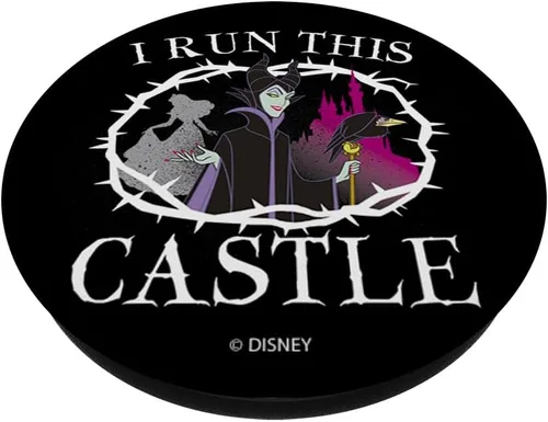 Vista 2 de Disney Sleeping Beauty I Run This Castle - PopSockets Grip and Stand for Phones and Tablets, Negro