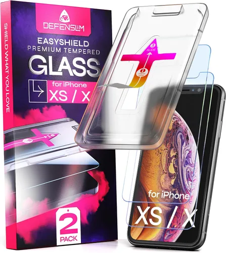 Vista 15 de Defenslim Protector de pantalla para iPhone XS Max (paquete de 2), kit de instalación de fácil alineación automática, vidrio templado de 6.5