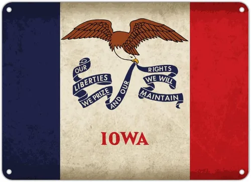 Vista 13 de Letrero de metal de Wisconsin, bandera del estado de Wisconsin, letrero de metal para hogar, estado, país, ciudad, recuerdo, arte de pared, póster