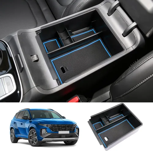 Vista 11 de 2025 2026 T ucson Accesorios para Hyundai T ucson 2022-2025 2026 2026 Organizador de consola central, caja de almacenamiento, reposabrazos