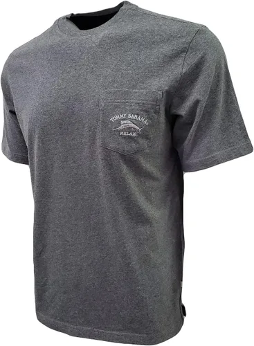 Vista 3 de Tommy Bahama Bali High TideCamiseta de manga corta en color gris heather algodón Pima