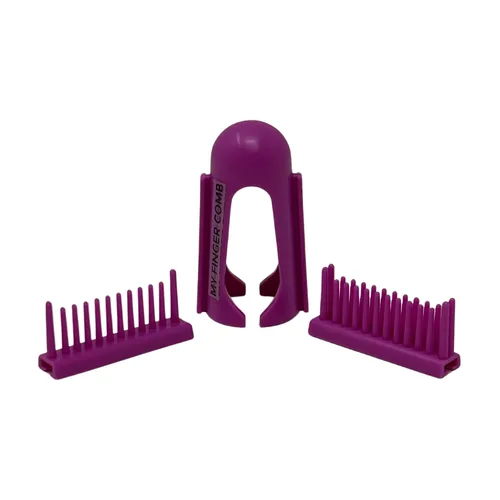Vista 3 de Peine de borde 3 en 1 My Finger Comb - Para trenzas, barbas, bordes, cejas y mucho más