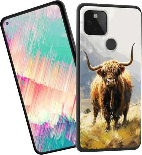 Vista 49 de Funda delgada para Google Pixel 4 XL, funda delgada de silicona de TPU suave a prueba de golpes para Google Pixel 4 XL, gato negro luna estrellada