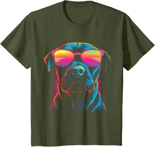 Vista 10 de Pit Bull Mom Dog Lover Colorido Artistic Pitbull Owner - Camiseta para mujer, Negro