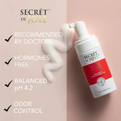 Vista 3 de REVIVE FOAM - Lavado femenino diario para mujeres con ácido hialurónico, limpiador hidratante, jabón vaginal equilibrado con pH para salud e higiene