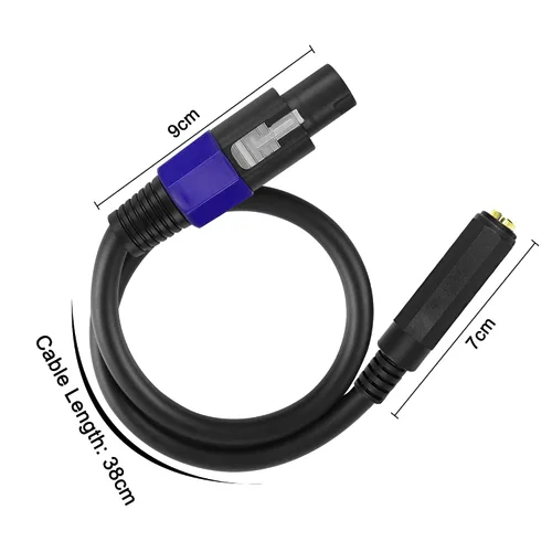Vista 5 de MEIRIYFA Cables de altavoz profesional de Speakon a 1/4 de pulgada, macho Speakon a hembra de 1/4 de pulgada, cable de altavoz con bloqueo giratorio