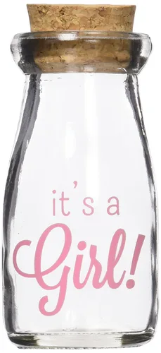 Vista 8 de Kate Aspen Botella de leche vintage impresa de 3.8 onzas - It's a Girl! (juego de 12) gráficos actualizados, It's A Girl Pink 2 (27196NA-GIRL)