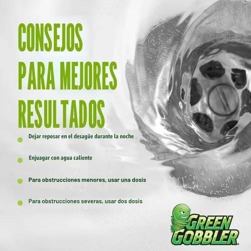 Vista 9 de Green Gobbler Disolvedor de obstrucciones de drenaje Potente abridor de drenaje líquido y removedor de obstrucciones de inodoro Seguro