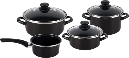 Vista 4 de Magefesa 2454140031 – Cocina Bateria ClÃ ¡Acero SICA Kenia 7 Piezas Negro