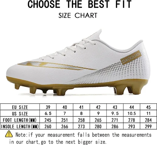 Vista 3 de Qzzsmy Zapatos deportivos de fútbol para hombre, zapatos de fútbol profesionales, transpirables para deportes al aire libre, corrercompetencia