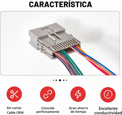 Vista 3 de RED WOLF Arnés de cableado estéreo para automóvil para GMC Envoy Sierra 2002-2008, Chevy Silverado Impala con conector a tope de instalación