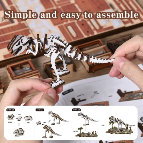 Vista 9 de ISSEVE Kits de rincón de libros para adultos, kit de bricolaje para casa de muñecas en miniatura, rompecabezas de madera 3D, construcción de modelos