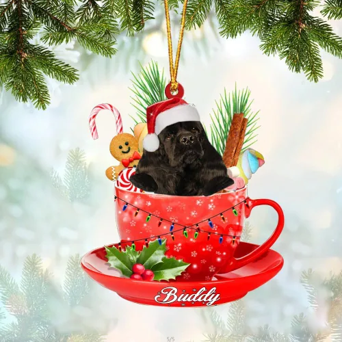 Vista 21 de Alaskan Malamute - Adorno de tetera de perro sentado en una tetera de Navidad, adorno de Navidad con nombre personalizado, adorno de automóvil
