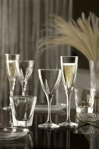 Vista 3 de Barski Highball - Juego de 6 vasos Hiball - Cristal de cristal - Bellamente diseñado - Vasos para beber - para agua, jugo, vino, cerveza y cócteles